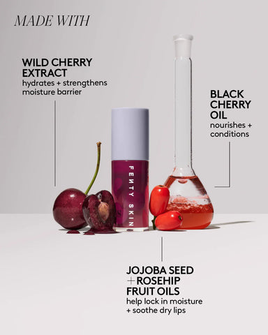 Fenty Treatz Hydrating + Strengthening Lip Oil — Black Cherry